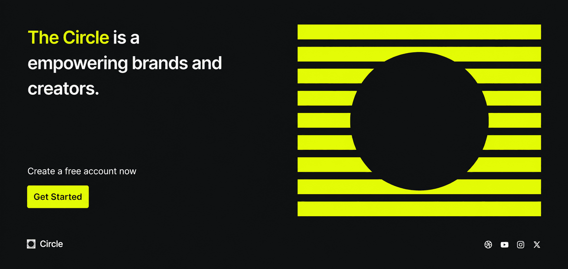 Circle footer call to action