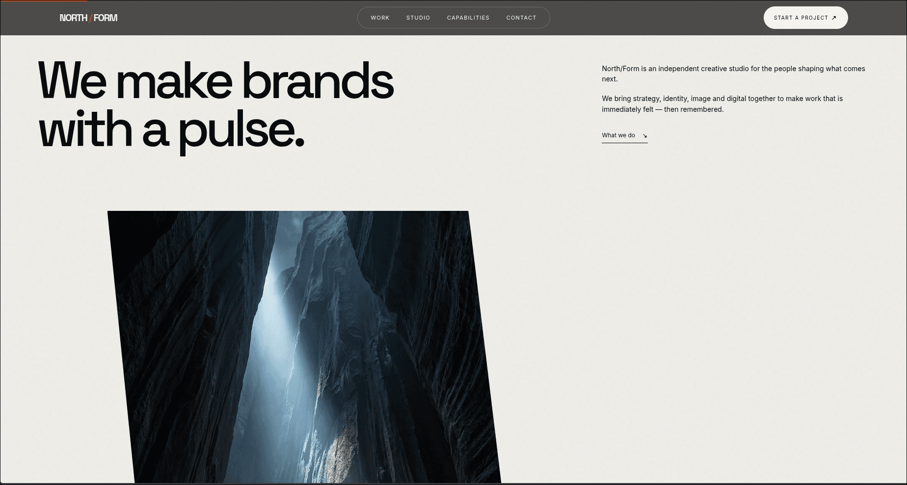 NORTH/FORM studio introduction and canyon art direction
