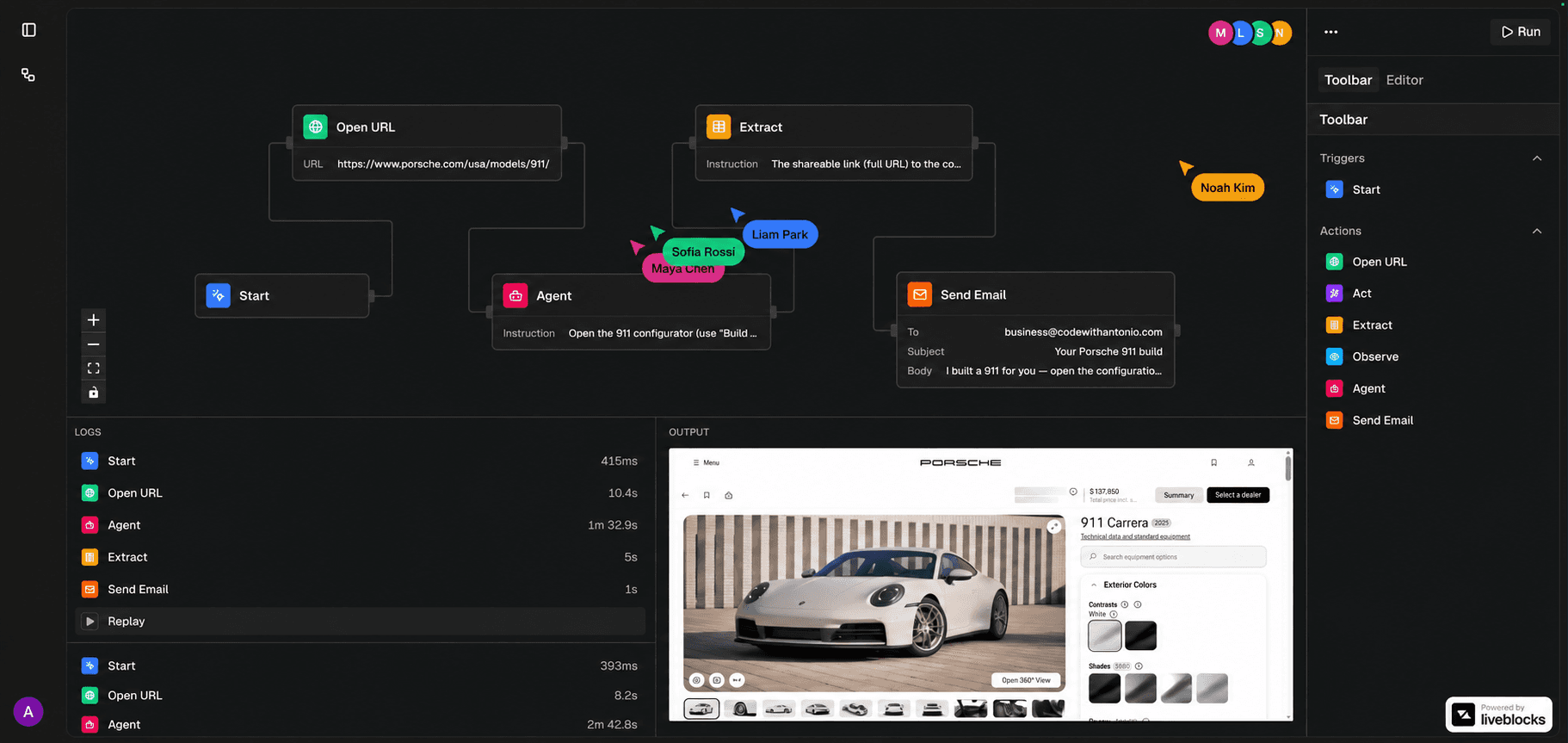 Rally workflow builder interface preview