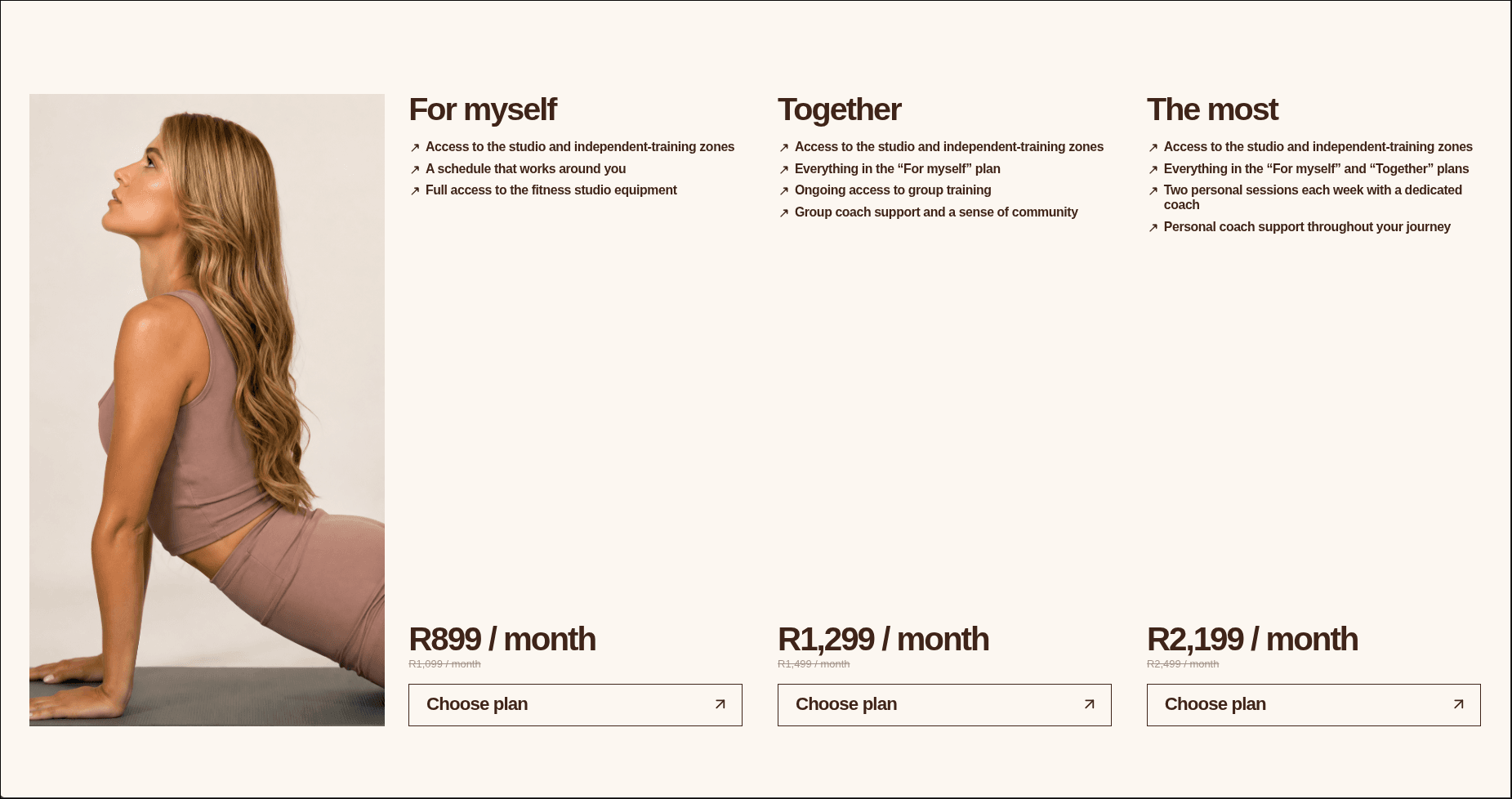 Viora memberships and pricing options